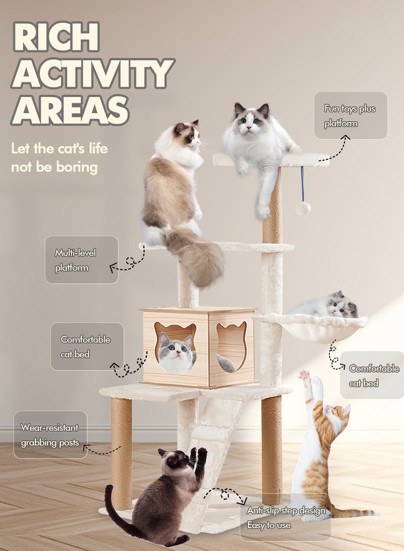 Kidle Cat Tree Cat Climbing Frame Cat Tower Cat Toys for Kittens Cat House Activity and Rest - Image 2